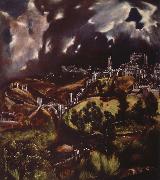 El Greco utsik over toledo oil painting reproduction